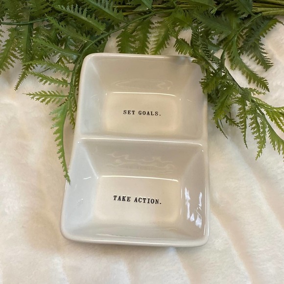 Rae Dunn Other - Rae Dunn Set Goals. Take Action Dish Tray